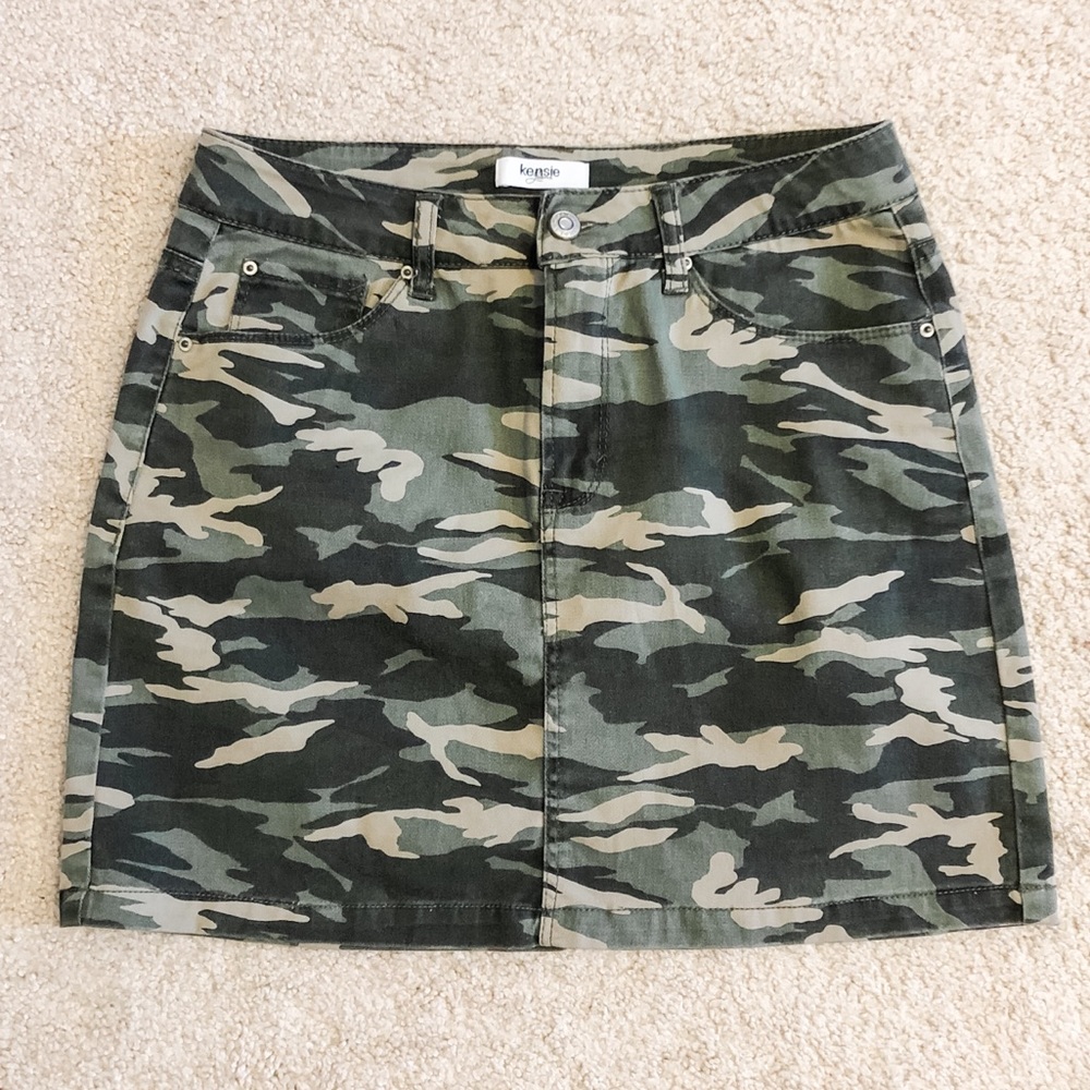 Kenzie Jeans Camo Skirt